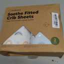 KeaBabies 2-Pack Organic Crib Sheets for Boys, Girls - 52x28 Fitted Crib Mattress Sheet Neutral, Breathable Jersey Cotton Cover for Baby Bed, Toddler Mattress, Soft & Cute Prints (Jolly Rainbow)