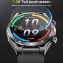 EarlySincere Smart Watch with Bluetooth Call, 1.39" Smartwatches for Men Women, Fitness Watch with Blood Oxygen/HR/Sleep, IP67 Waterproof for Android iOS Black