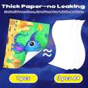 Paint with Water Coloring Books for Kids, Mess Free Watercolor Painting Kit Painting Activity for Kids Ages 3-5 4-8, Arts Crafts Drawing Gift Toy for Boy Girl (Dark Blue)