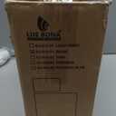 LUE BONA Pleated Vanity Stool, Velvet Upholstered Vanity Stool for Makeup Room, Round Stool for Vanity, Ottoman Footrest Stool with Metal Legs for Living Room, Bedroom, White