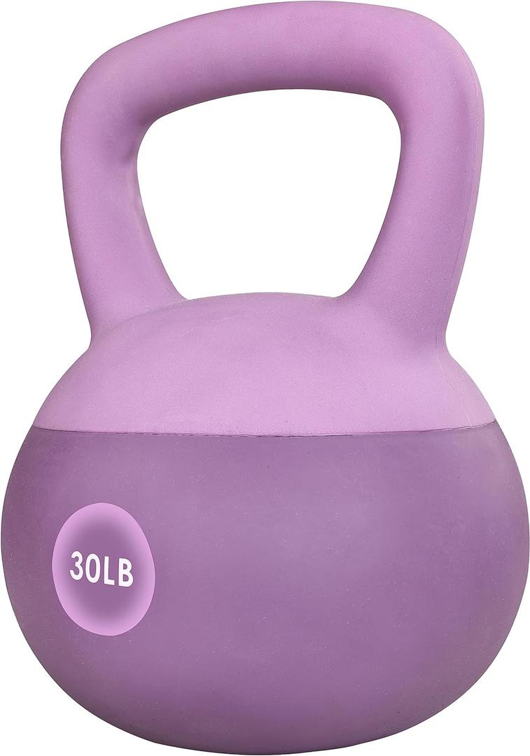 Soft Kettlebells - Sea and Iron Sand Filled Weights for Women and Men - Color Coded Soft Vinyl Kettlebells, Multiple Sizes