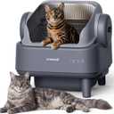 oneisall Self Cleaning Litter Box for Large&Multiple Cats: Ease S1 Open-Top Cat Litter Box Easy Rinsable Clean, with Safety Protection & Large Capacity for Indoor House Cats(40pcs Waste Bags Included)