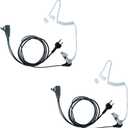 Caroo Midland Walkie Talkie Headset,Covert Acoustic Tube Walkie Talkies Earpiece Headsets with PTT Mic for Midland GXT1000VP4 LXT500VP3 GXT1050VP4 GXT1000XB(2 Pack)