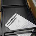 Rectangular Folding Coffee Table - Modern Space-Saving Foldable Coffee Table for Living Room, Durable and Lightweight Design, Easy to Assemble, Perfect for Small Spaces (Black+small Size)