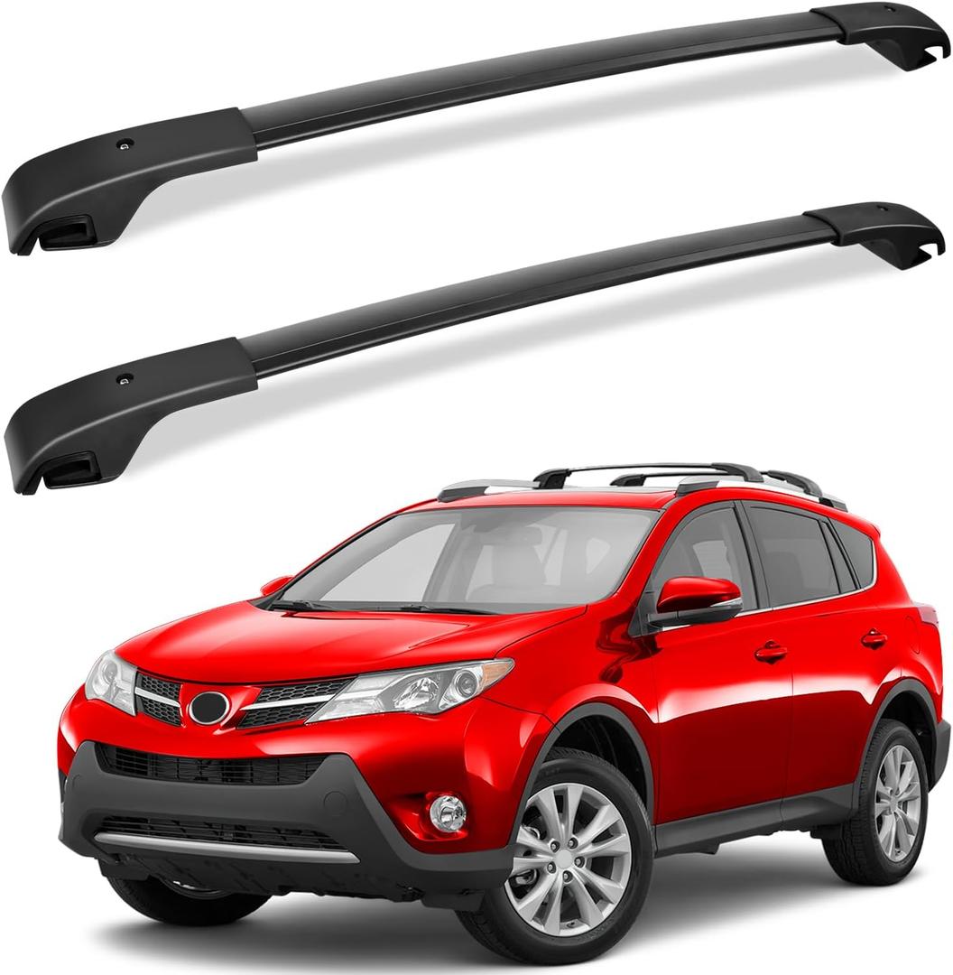 FengYu Roof Racks Cross Bars Compatible with Toyota RAV4 2013-2018 with Side Rails, Aluminum Crossbars Luggage Rack Rooftop Cargo Snowboard ski Luggage car Bike Carrier