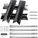 Grill Parts for Kenmore 146.34611410 146.05349710 146.46372610 146.16142210 146.34461410 146.10016510 146.16197210 146.16198211, Heat Plate & Grill Burner & Crossover Tube Replacement Kit