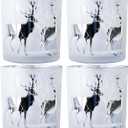 WDHODEC Christmas Candle Holders for Tealight, Votive, LED Candles Silver Gold Glass Candle Holders for Home Decorations Coffee, Office Décor 4PCS