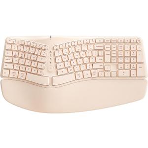 Split Ergonomic Keyboard Wireless with Cushioned Wrist & Palm Rest