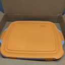 16L Collapsible BBQ Prep Tub with Locking Lid & Cutting Board - Marinade Container Grill Carry System for RV Picnic Tailgate - Portable Wash Basin for Kitchen Camping Sink - Gift for Men Women