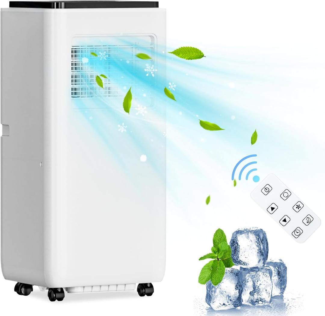 IDEALHOUSE 8,000 BTU Portable Air Conditioners with Remote Control, White
