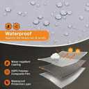 Keten Tarps Heavy Duty Waterproof 10x10 Feet, Extra Thick 16 Mil, Tear & Fade Resistant, UV Blocking, Outdoor Tarp with Reinforced Grommets for Roof, Camping, Patio, Pool, Boat (Silver)