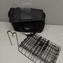 Bike Basket with Removable Insulated Cooler Bag, Foldable Weatherproof Steel Wire Rack