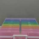 novelinks Transparent 4" x 6" Photo Cases and Clear Craft Keeper with Handle - 16 Inner Cases Plastic Storage Container Box (Multi-colored)