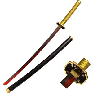 Sword Valley Demon Series Anime Sword - Slayers Katana40.9" LengthAnime Original Texture Carbon Steel Blade Carving SymbolNon-Slip Gripfor Cosplay & Display (Tsugikuni Yoriichi)