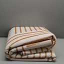 Washable Rug 8x10 Area Rugs for Living Room, Abstract Rug for Bedroom, Soft Rainbow Non Slip Throw Rugs with Rubber, Low Pile Stain Resistant Boho Geometric Carpet for Dining Room, Orange