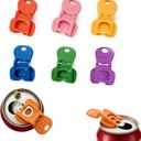 4 x 6PCS Colorful Soda Can Tab Openers & Leak-Proof Drink Covers(New model), one size