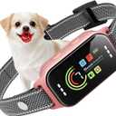 JEUJE Dog Bark Collar,Bark Collar for Large Medium Small Dogs, Anti Barking Training Collar with 7-Level Sensitivity + 5 Safety Modes Humane Training System-Pink