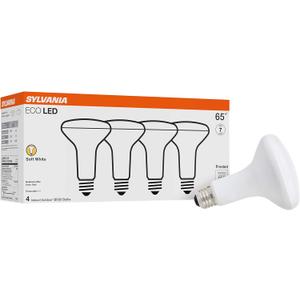 Sylvania ECO LED BR30 Light Bulb, 65W = 10W, Dimmable, Frosted Finish, 650 Lumens, 2700K, Soft White - 4 Pack (40870)