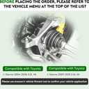 Front Left Drive Side CV Axle Shaft Assembly Fit for Toyota Sienna 3.3L (FWD Only) 2004-2006 V6, Sienna 3.5L 2007-2010 V6, NOT FOR AWD/4WD, Replace for 66-5260