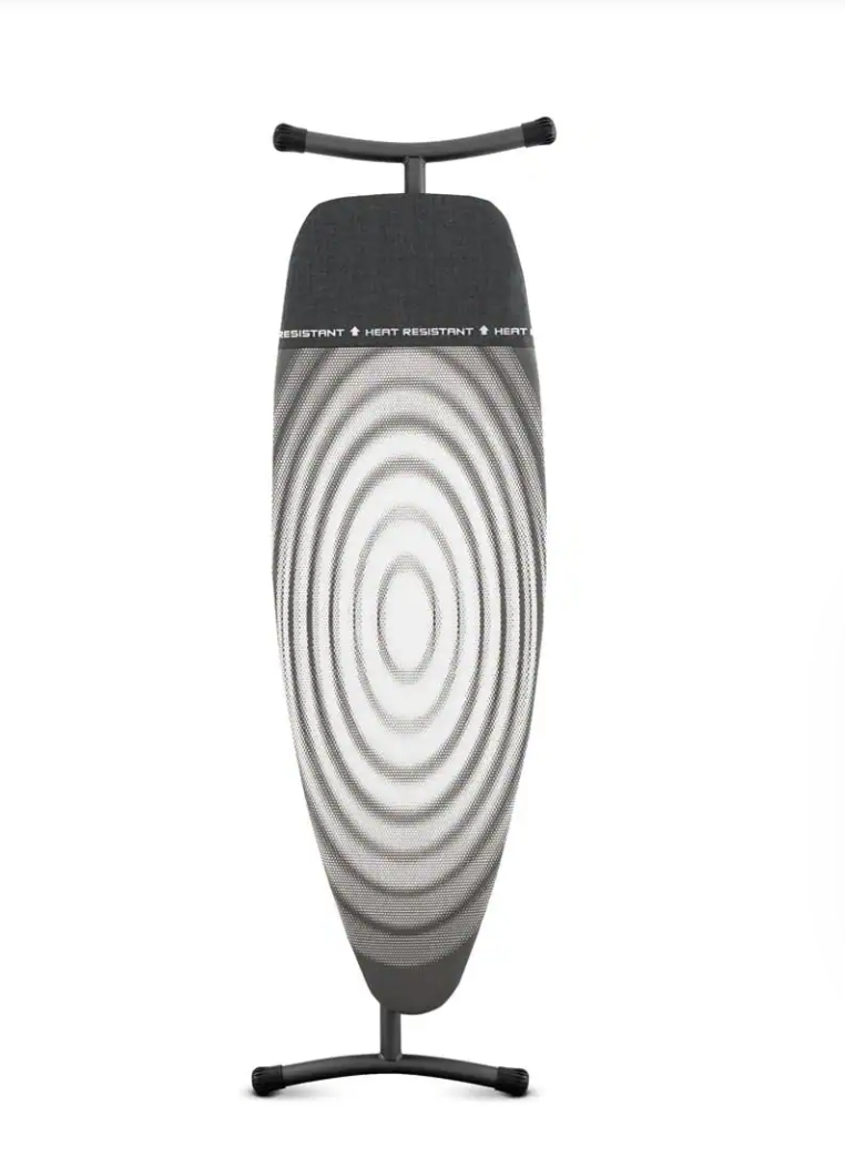 Ironing Board D 53 x 18 In with Heat Resistant Parking Zone, Titan Oval Cover and Black Frame