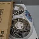 Bionaire Window Fan with Reversible Airflow Blades  3-Speed Settings, Programmable Thermostat, LED Display, Remote Control, Fits 2436" Windows, No Assembly Required (White)