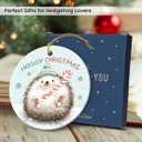4 x Hedgehog Ornaments 2025 - Cute for Forest Animal Decoration, Animals Ornaments for Christmas Tree Decorations, Animal Lover Gifts, Hedgehog Gifts for Women Men, Friends, Family