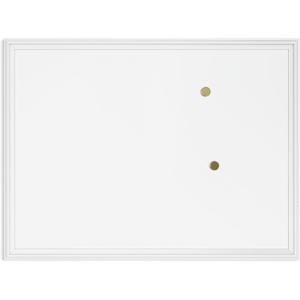 U Brands Farmhouse Magnetic Dry Erase Board White Board, 40" x 30", White Wood Style Frame, Includes 2 Magnets