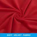 OBCREAT Wingback Chair Covers 2 Piece Stretch Velvet Wingback Chair Slipcover Soft Wing Chair Sofa Covers with Elastic Bottom,Armchair Couch Cover Furniture Protector for Living Room (Red)