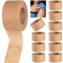 12 Rolls Micropore Tan Tape Skin Tape Adhesive Tape Non Woven Paper Tape for Household Supplies (1 Inch x 10 Yards)