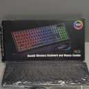 SABLUTE Wireless Keyboard and Mouse Backlit, Quiet Light Up Keys, Tilt Legs, Sleep Mode - Rechargeable USB Cordless Combo for Computer, iMac, PC, Laptop (Black)