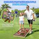 Corn Hole Toss Game for Adults 24x16 Inch Set - Portable Cornhole Board Set with Scoring Target Area, Bean Bags & Carrying Case | Family Kids Outdoor Backyard Beach Lawn Games