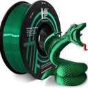 PLA Filament, Silk PLA, 3D Printer Filament, PLA Filament 1.75mm Dimensional Accuracy +/- 0.02mm, 1KG Spool (2.2 lbs), Fit Most FDM Printer (Silk Green)