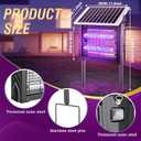 2 Pcs Solar Bug Zapper Outdoor with Rotatable Panel, 3000V Electric Fly Zapper Waterproof, 200W Dual Tube Mosquito Killer Lamp, 395nm UV Attractant, Solar & USB Rechargeable for Garden Patio