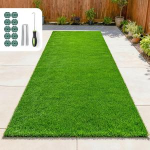 Artificial Turf Indoor Outdoor - Pet Friendly Synthetic Fake Grass Rug with Drainage Holes for Patio, Balcony, Backyard Decor, Deck - Replacement Dogs Pee Pad Mat(3Ft x 10Ft)