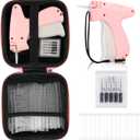 BEVTEE Price Tagging Guns for Clothes, Retail Price Tag Attacher Guns for Clothing (Not Stitch Gun), Includes 5 Needles, 1008 Barbs Fasteners, 1 Hard EVA Bag(Pink)