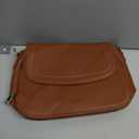 befen Genuine Leather Crossbody Bags for Women with Built in RFID Wallet Medium Womens Saddle Bag Cross Body Purse (Cognac Brown)