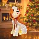 Lighted Christmas Dog with LED Lights Ground Stakes and Cable Tiers Sourcing Wholesale Supplier/Distributor