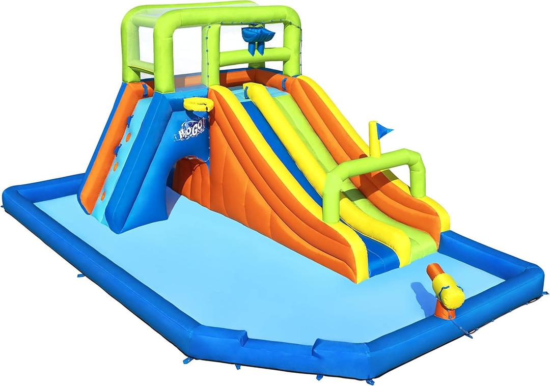 H2OGO! Wild Tide Kids Inflatable Water Park | Inflatable Slide and Pool