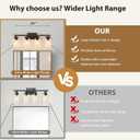IZORRO Modern Bathroom Light Fixtures, 4 Light Black Vanity Lights, Bathroom Lighting Fixtures Over Mirror with Clear Glass for Living Room Cabinet Bedroom