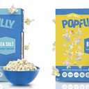 POPFULLY Butter Popcorn Fully Pops, Sharing Bags, Buttery Flavor, Big Pop, Micro Popcorn Bags, 2.82 Ounce (Pack of 3) + POPFULLY Sea Salt Popcorn Fully Pops, Sharing Bags, Simple Flavor, Big Pop, Micro Popcorn Bags, 2.82 Ounce (Pack of 3) BB Date 12/23/2026