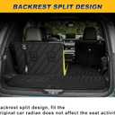 Original Cargo Mat Fit for Honda Pilot 2023-2026: Cargo Liner with Backrest Mat Behind 3rd Row Back Seat Protector - All Weather Protection Waterproof Trunk Mat with Back Seat Cover Pilot Accessories