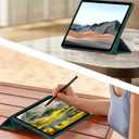 Case for Samsung Galaxy Tab A8 10.5 Inch 2022 (Model: SM-X200/X205/X207), Slim Lightweight Trifold Stand Cover with Soft TPU Back Shell, Dark Green