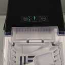 Sweetcrispy Countertop Ice Maker Machine, Portable Self-Cleaning Ice Machine with Ice Scoop, Basket and Handle, 9 Cubes in 6 Mins, 26.5lbs/24Hrs, 2 Sizes of Bullet Ice for Home Kitchen, Coal Black