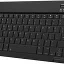 UltraSlim Small Bluetooth Keyboard for iPad, Portable Rechargeable Wireless Keyboard for iPad Air, iPad Pro, iPad mini iPhone Android Samsung Tablet Cell Phone Smartphone (Black)