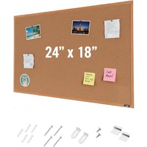 Mr. Pen- Cork Notice Board, 24 X 18 Inches, Cork Bulletin Board for Walls, Pin Boards, Framed Corkboard, Decorative Hanging Pin Boards, Perfect for Office & Home Decor, 36" x 24"