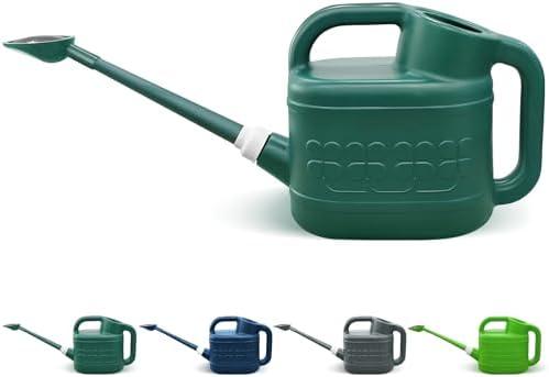 2 Gallon Watering Can, Garden Watering Can Outdoor, Plant Water Can with Removable Long Spout and Stainless Steel Sprinkler Head, Large Plastic Outdoor Watering Cans for Gardening Flower Plants
