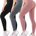 Blisset Only 2 packHigh Waisted Leggings for Women with Pockets Soft Active Tummy Control Pants for Yoga Running & Daily Wear Size S-M