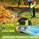 Leaf Blower, Electric Cordless Leaf Blower with 2 Batteries and Charger, 2 Speed Mode, Lightweight Cordless Blower for Blowing Leaves, Patio Cleaning, Blowers for Lawn Care and Dust
