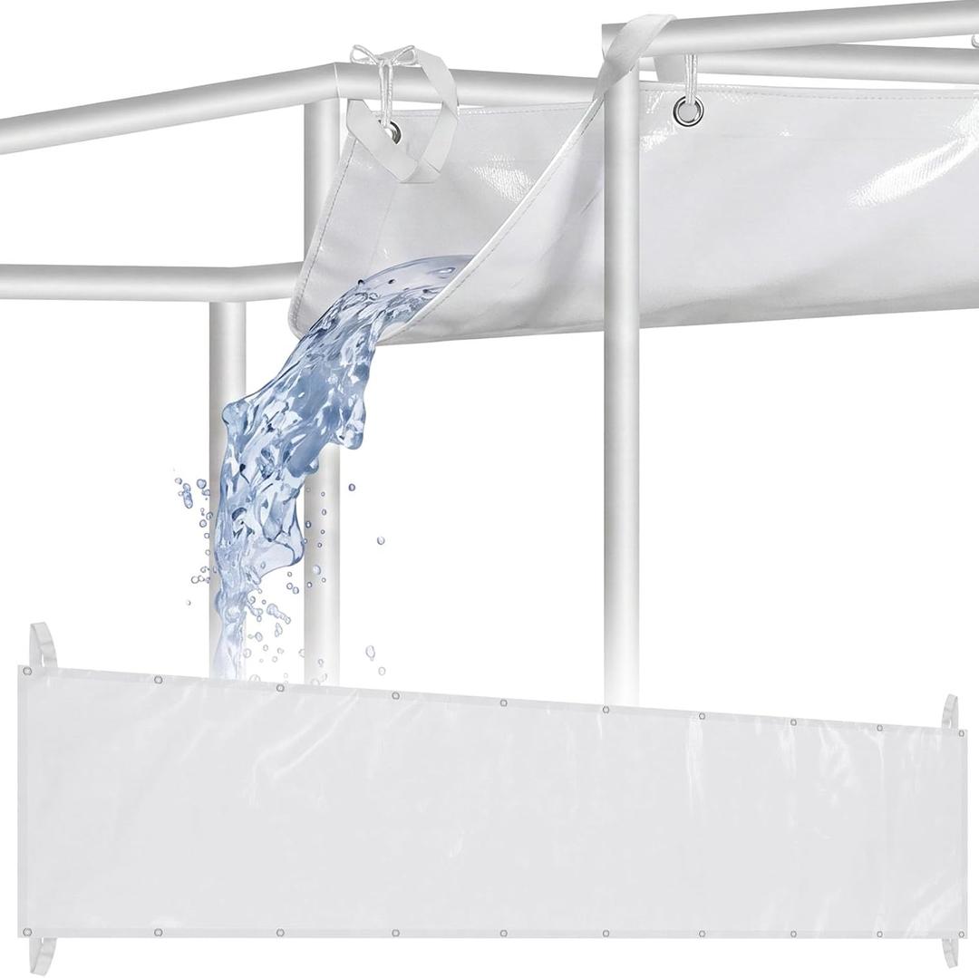 20ft Vinyl Canopy Rain Gutter West Coast Design Frame Tent, Flame Retardant, about 241.73 x 43.31 inches/ 614 x 110 cm