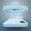 Magnetic for iPhone 16 Case, Compatible with MagSafe, [Screen Protector + Full Camera Protection], Silicone Shockproof Anti-Scratch Protective Phone Case for iPhone 16 6.1", Light Blue